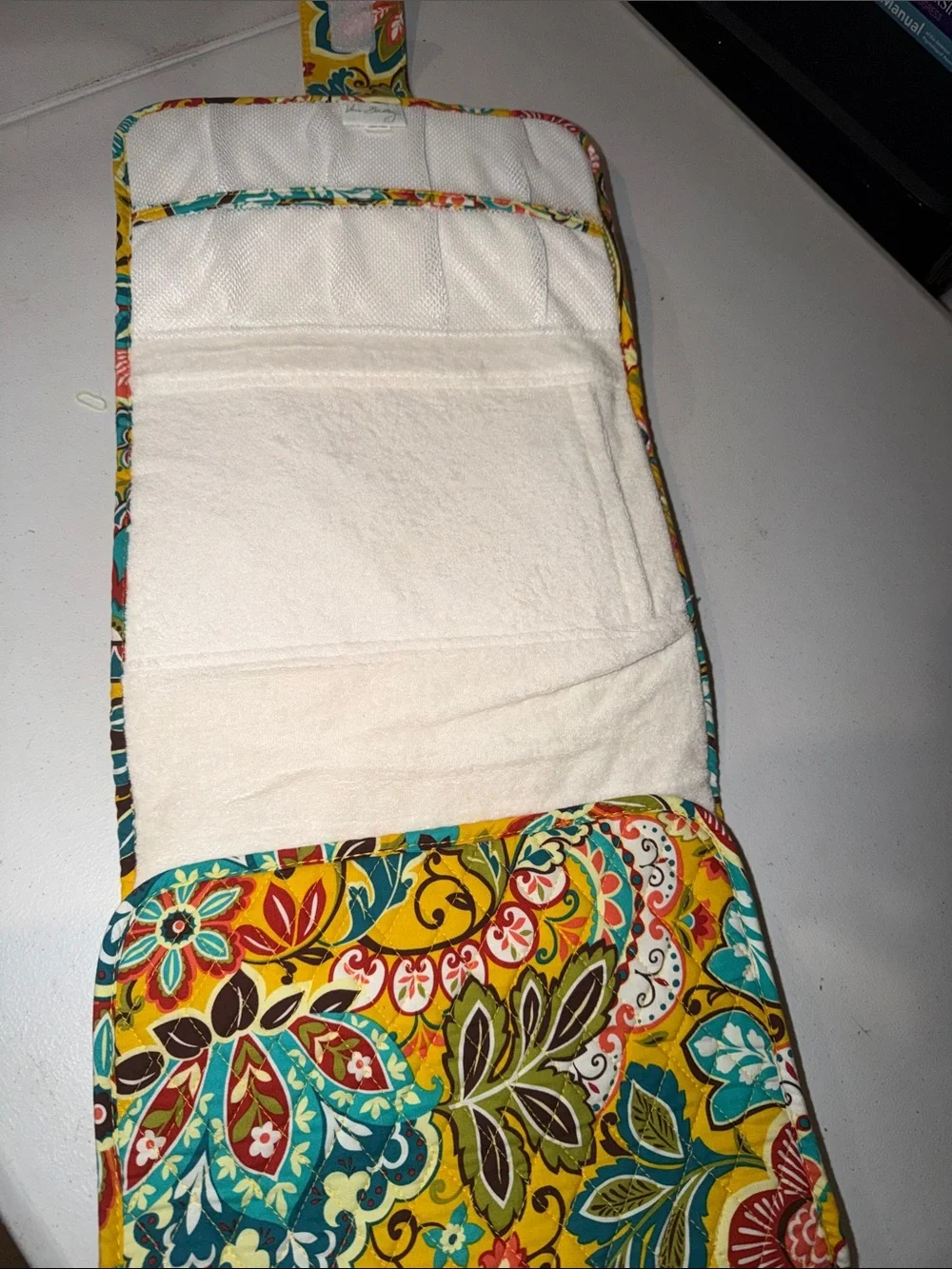 Vera Bradley Yellow Quilted Floral & Paisley Throw